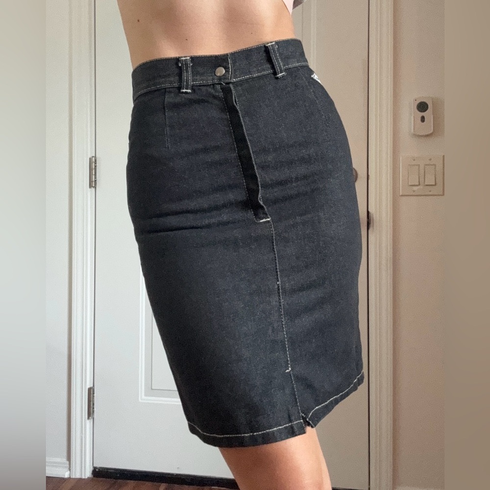 Vintage Western Denim Pencil Skirt